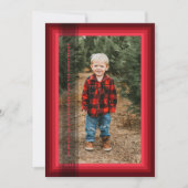 Carte de Noël à cadre rouge (Devant)