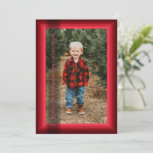 Carte de Noël à cadre rouge (Debout devant)