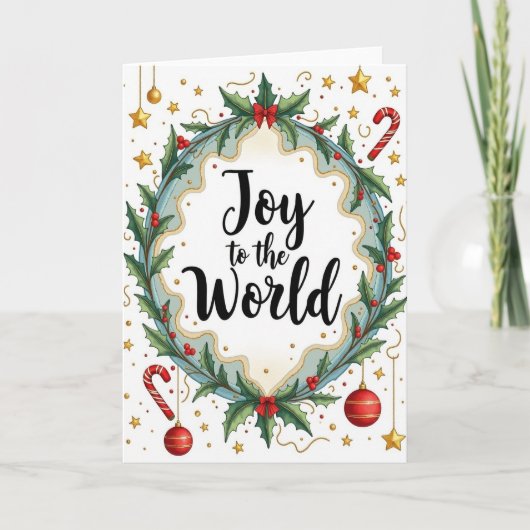 Carte de Noël à calligraphie joyeuse (Devant)