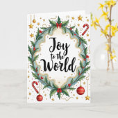 Carte de Noël à calligraphie joyeuse (Fleur jaune)