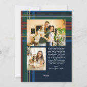 Carte de Noël à carreaux joyeuse (Dos)