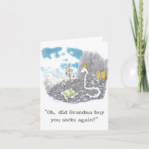 Carte de Noël à chaussettes sobres