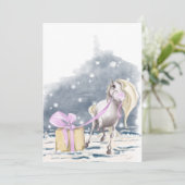 Carte de Noël à cheval et à Noël (Debout devant)