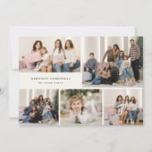 Carte de Noël à cinq photos avec script vert Joyeu (Devant)