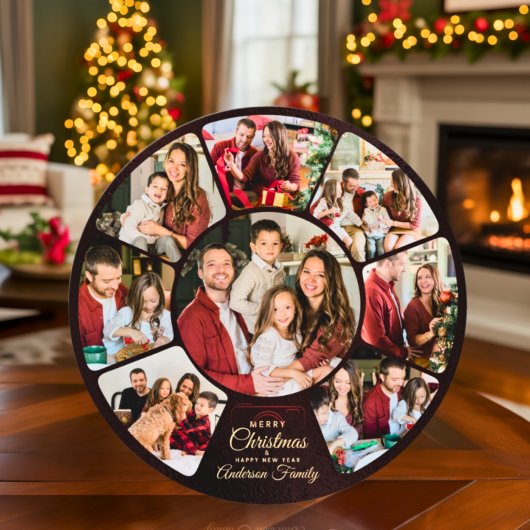 Carte de Noël à collage multi-photo ludique et rée