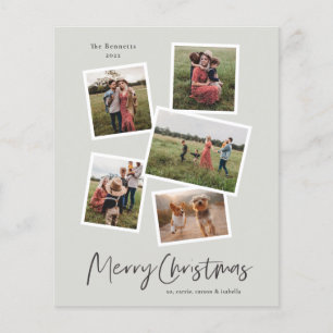 Carte de Noël à collage photo Budget Joyeux Noël