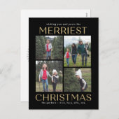 Carte de Noël à collage propre et solide (Devant / Derrière)