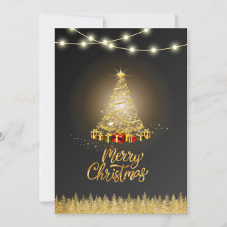 Carte de Noël à dégradé noir