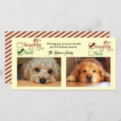 Carte de Noël à deux chiens (Devant / Derrière)