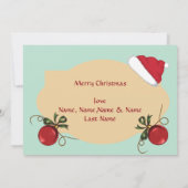 Carte de Noël à deux faces pour chat et chien (Dos)