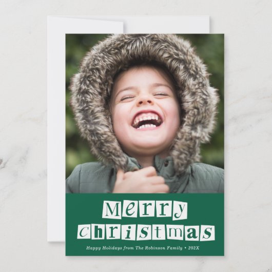 carte de Noël à écriture blanche (Devant)