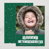 carte de Noël à écriture blanche (Devant / Derrière)