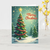 Carte de Noël à effet Bokeh étoilé (Fleur jaune)