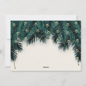 Carte de Noël à feuillage persistant et étoile (Dos)