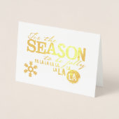 Carte de Noël à Feuille d'Or (Devant)