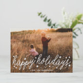 Carte de Noël à grand format avec écriture blanche (Debout devant)