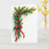 Carte de Noël à guirlande (Fleur jaune)
