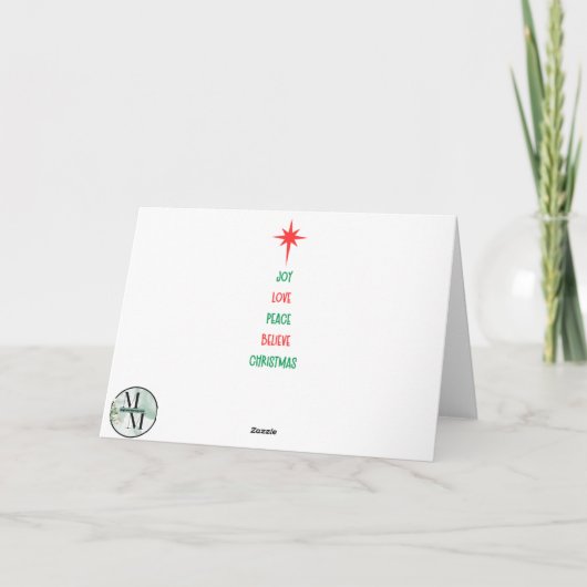 Carte de Noël à la fête (Dos)