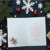 Carte de Noël à la fille de motoneige rose