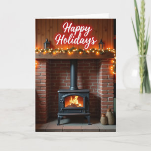 Carte de Noël à la guirlande lumineuse