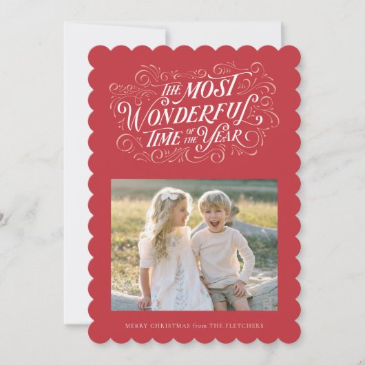 Carte de Noël à la main la plus merveilleuse (Devant)