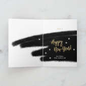 Carte de Noël à la mode avec le noir et le blanc (Intérieur)