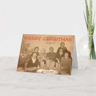 Carte de Noël à l'ancienne (vers les années 1950)