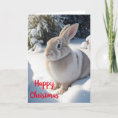 Carte de Noël à lapin mignon (Devant)