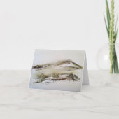 carte de Noël à l'aquarelle de Rivington pike Horw (Devant)