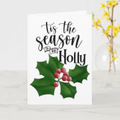 Carte de Noël à l'aquarelle joyeuse et festive (Fleur jaune)