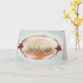 Carte de Noël à l'aquarelle moderne pour les fêtes (Fleur jaune)