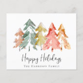 Carte de Noël à l'aquarelle "Pine Tree" de la gamm (Devant)