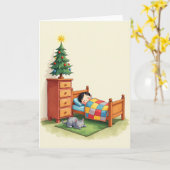 Carte de Noël à l'aquarelle tranquille (Fleur jaune)