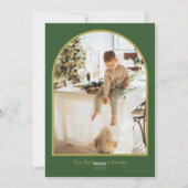 Carte de Noël à l'aquarelle verte (Dos)