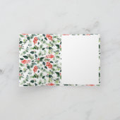 Carte de Noël à l'arbre de Noël aux baies de houx  (Intérieur)