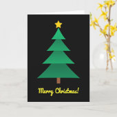 Carte de Noël à l'arbre minimal (Fleur jaune)