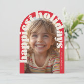 Carte de Noël à l'architecture moderne avec une ph (Debout devant)