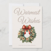 Carte de Noël à l'écriture beige chaud (Devant)