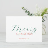 Carte de Noël à l'écriture calligraphique classiqu (Debout devant)