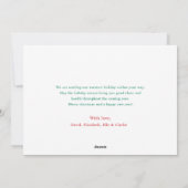 Carte de Noël à l'écriture calligraphique classiqu (Dos)