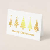 Carte de Noël à l'huile de sapin neigeux (Devant)