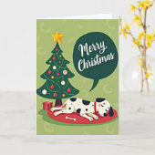 Carte de Noël à l'illustration plate (Fleur jaune)