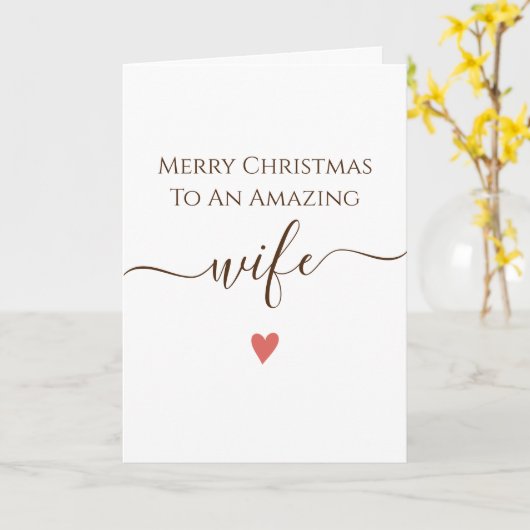 Carte de Noël à ma femme (Fleur jaune)