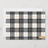 Carte de Noël à motif carreau gras et caractères g (Dos)