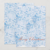 Carte de Noël à motif chinois (Devant / Derrière)