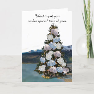 Carte de Noël à motif d'arbre de Noël floral avec