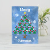 Carte de Noël à motif de chien (Debout devant)