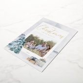 Carte de Noël à motif de paysage hivernal en feuil (Rotation)