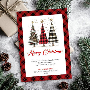 Carte de Noël à motif léopard aquarelle Cozy