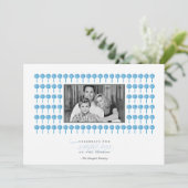 Carte de Noël à motif paon et menthe poivrée (Debout devant)